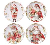 Assiettes salade/dessert 9"" (23 cm) certifi es International Christmas Story, ensemble moyen multicolore de 4