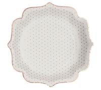 Assiettes - SANTEX - 7094-1 - 10 pièces - Blanc - Pois dorés Rose Gold - 21 cm de diamètre