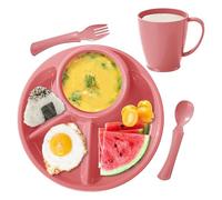 Assiettes sectionnées | Plaques de contrôle des portions pour - Passe au lave-vaisselle - Bol à manger à quatre compartiments pour jardin d' , cantine, appartement, restaurant