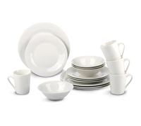 Assiettes Service de Table 4 Personnes - Lave-Vaisselle - Blanc SALADIER