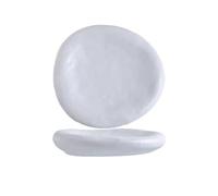 Assiettes Service de Table Assiette À Dîner En Céramique Blanche 10 Pouces Motif Pierre Steak Occidentale Ronde Salade De Fruits Plats Dessert Vaisselle Cuisine(10 inches-01)