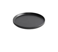 Assiettes Service de Table Assiette À Dîner En Céramique Blanche For Restaurant Occidentale Plate Peu Profonde Plat Froid Vaisselle D'hôtel(Black,23cm)