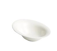 Assiettes Service de Table Assiette À Dîner Inclinée En Porcelaine Blanche Plats De Cuisine For Salades Ménagères Dessert Bol Fruits Vaisselle Restaurant Ustensiles Plat Froid(M)