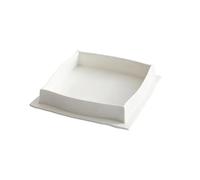 Assiettes Service de Table Assiette À Manger Carrée En Céramique Blanche Pure, Dessert De Restaurant, Salade Pâtes, Vaisselle Spécialité Cuisine(B 8.25 inch)