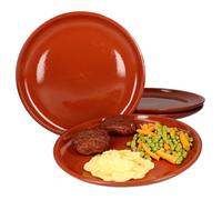 Assiettes - Terre Cuite - Set de 4 - 29cm - Empilables - Compatibles Lave-Vaisselle
