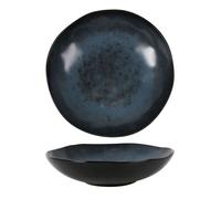 Assiettes YAKI rondes de 12 Pièces creuses en Porcelaine décorée, plat pour soupe, entrées, desserts et salades - D 21 x H 5 cm