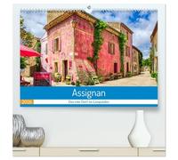 Assignan - Das rote Dorf im Languedoc (hochwertiger Premium Wandkalender 2026 DIN A2 quer), Kunstdruck in Hochglanz: Spaziergang durch eines der farbenfrohesten Dörfer im Languedoc