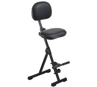 Assis-debout - hauteur réglable de 550 à 900 mm, avec repose-pieds (noir, faux cuir)