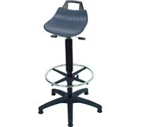 Assis-debout MoussePolyuréthaneintégrale Assise-H.610-860mm Piétement cou. anneau de pied/patins 3675.01 GS