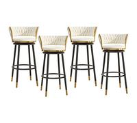 Assise en Fourrure d'Orset, Ensemble de 4, Chaise à Pieds en métal pour Cuisine Salon
