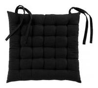 Douceur d'Intérieur Assise matelassée Twily 38 x 38 cm coton & polyester recyclé Noir