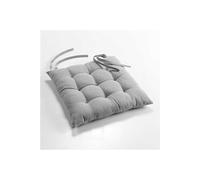 Assise Matelassée 40 X 40 Cm Coton Uni Charline Gris Gris