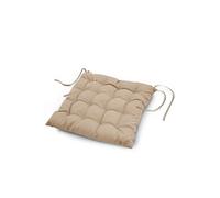 Galette et housse de chaise DOUCEUR D'INTERIEUR Assise matelassee 40 x 40 cm polyester uni essentiel Lin