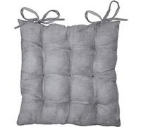 Assise matelassee 40 x 40 cm suede uni suedine Gris clair