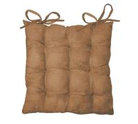 Assise matelassée - DOUCEUR D'INTERIEUR - 40 x 40 cm - Suede uni - Couleur Fauve - Intérieur