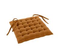 Douceur d'Intérieur – Assise matelassée Twily – 38 x 38 cm, Coton & Polyester recyclé – Camel
