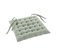 Douceur d'Intérieur Coussin de chaise Twily matelassé 38x38 cm Coton & polyester recyclé Sauge