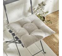 Assise matelassée - TODAY - CHARME - Chambray x Petite Broderie Berenice - 40 x 40 cm