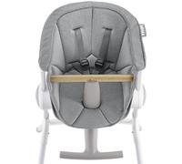 BÉABA, Coussin pour Chaise Haute Bébé, Compatible Chaise Haute Up and Down, Ergonomique, Ultra Confortable, Pratique, Facile d'entretien, Grey