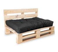 Assise Seule Coussin Palette - 120x80x15 cm - Bananair - Noir Fabriqué en France