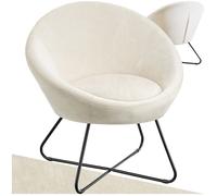 Assise - TECTAKE - Fauteuil cocktail CENTERA en acier à l'aspect velours - Beige