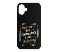 Assistance à l'écoute de devis de Sensibilisation ASL Inclusive Coque pour iPhone 16 Plus