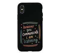 Assistance à l'écoute de devis de Sensibilisation ASL Inclusive Coque pour iPhone X/XS