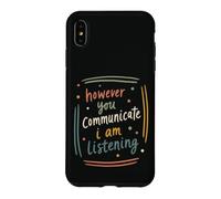 Assistance à l'écoute de devis de Sensibilisation ASL Inclusive Coque pour iPhone XS Max
