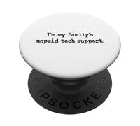 Assistance Technique Non rémunérée de 2YK Retro Je suis ma Famille PopSockets PopGrip Adhésif