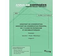 Assistant De Conservation - Assistant De Conservation Principal De 2e Classe Du Patrimoine Et Des Bibliothèques - Concours Externe, Interne Et 3e Concours - Spécialité I : Musée -...