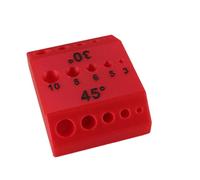 Assistant de perçage multi-angle pour trous de 30, 45 et 90 degrés, rouge | Guide d'acide polylactique léger pour un positionnement cohérent lors des projets de travail du bois