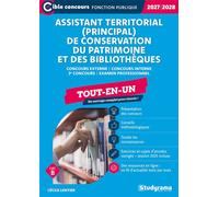 Assistant territorial (principal) de conservation du patrimoine et des bibliothèques - Tout-en-un (Catégorie B -?Concours 2027-2028) Concours externe - Concours interne - 3e concours - Examen professi