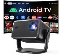 [Assistant Vocal IA] Vidéoprojecteur Android 14, 1080P Natif Supporte 4K, Son Surround, WiFi 6 & BT 5.4, AI Autofocus/Keystone, Video Projecteur 360° Rotatif Compatible avec Netflix/iPhone/iOS