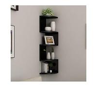 asskanaer Étagères de Coin murales, étagère Murale Radiale à Angle Radial Classique à 5 Niveaux for Le Rangement d'étagères de bibliothèque (Color : Black) Marque