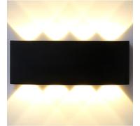 Asslye Applique Murale Extérieure/Intérieure, LED Luminaire Réglable de Haut en Bas Applique Murale Moderne IP65 Étanche Lampe Eclairage Exterieur pour Balcon Terrasse Décoration