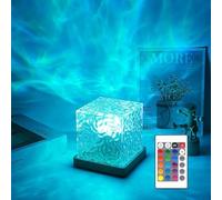Asslye Aurore Projecteur Ciel Etoile Veilleuse Dynamique a Ondulation D'eau, 16 Couleurs avec Télécommande, Lampe de Chevet Cristal LED Decoration Chambre Cadeau pour Ado Fille Adulte