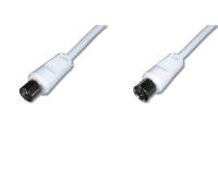 ASSMANN 10xTV coaxial câble d'antenne 75 ohms 85DB Blanc Double Blindage Directement en Vrac M/F 5m (Import Allemagne)