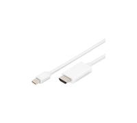 ASSMANN - Câble adaptateur - Mini DisplayPort mâle pour HDMI mâle - 2 m - triple blindage - blanc - moulé, support 4K