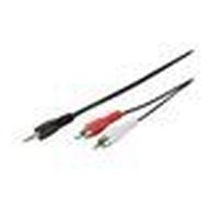 ASSMANN - Câble audio - mini-phone stereo 3.5 mm mâle pour RCA x 2 mâle - 5 m - blindé - noir - moulé