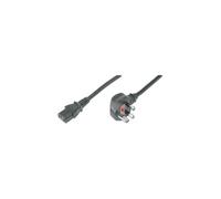 ASSMANN - Câble d'alimentation - power IEC 60320 C13 pour BS 1363 (M) - CA 250 V - 1.8 m - moulé, connecteur à 90 ° - noir - Royaume-Uni