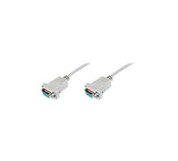 Zero-Modem connection cable, D-Sub9 F/F, 3.0m, snap-hoods, be