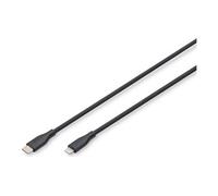Digitus Câble USB‑C vers Lightning 24 pin 50 cm simple blindé Certifié MFI Noir