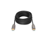Digitus Câble HDMI AOC 20 m – HDMI 2.1 48 Gbit/s 8K@60Hz 4K@120Hz eARC HDR Contacts plaqués or Noir