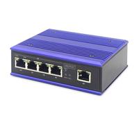 Digitus Commutateur réseau DN-651120 – 4x Gigabit PoE+ +1 uplink non géré Noir/Bleu