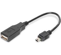 Assmann Electronic Ul Adaptateur Pour Câble Usb 2.0-Otg Mâle/Femelle Noir 0,2 M Ak-300310-002-S