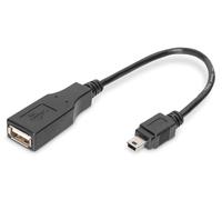 Assmann Electronic Ul Adaptateur Pour Câble Usb 2.0-Otg Mâle/Femelle Noir 0,2 M Ak-300310-002-S[CAB4191265]