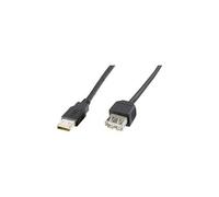 Digitus Câble d'extension USB Type A M/F 1,8 m Compatible USB 2.0 bl