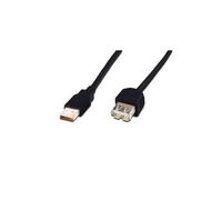 Digitus Câble USB USB 2.0 USB-A mâle, USB-A femelle 5.00 m noir AK-300202-050-S