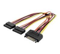 DIGITUS ASSMANN Electronic ak-430405 - 003-M intérieur 0,3 m sATA 2 x 15-Pin SATA Noir, Rouge, Jaune Câble d'alimentation