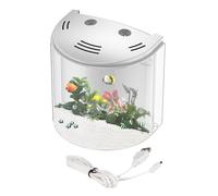 Associé de Poisson de Bureau - Petit Aquarium avec Filtre et léger, Bol à Poisson Transparent, Pompe à Eau Incluse, réservoir de Poisson récipient Transparent pour Les singes de mer